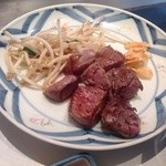 ステーキ屋 甚 - H25.02　ステーキ100g＋もやし＋ガーリックチップ