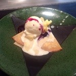 ステーキ屋 甚 - H25.02　アイスクリームの鉄板焼き