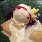 ステーキ屋 甚 - H25.02　アイスクリームの鉄板焼き