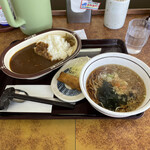 ファミリ－食堂 山田うどん食堂 - R4.3  カレーセット・クーポン春巻き