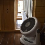ふるさと日南邑 - コロナ対策のため、サーキュレーターを多数設置しております。