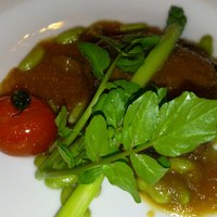 アンジェロ - 国産牛ヒレ肉のグリル　ジャポネソース　肝心要のお肉がいまいち見えない(汗)