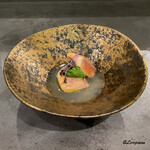 カーサ・デル・チーボ - 桜鱒のボッリートに桜鱒のブロード