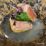 カーサ・デル・チーボ - 桜鱒(ｻｸﾗﾏｽ)』のボッリートに桜鱒のブロード