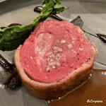 カーサ・デル・チーボ - 銀の鴨のバロティーヌ 黒ニンニクソース