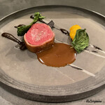 カーサ・デル・チーボ - 銀の鴨のバロティーヌ 黒ニンニクソース