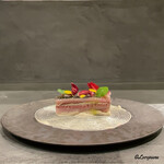 カーサ・デル・チーボ - 鰊のマリネとアピオスのプレッセ鰊の白子のソース