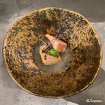 カーサ・デル・チーボ - 桜鱒のボッリートに桜鱒のブロード