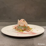 カーサ・デル・チーボ - 桜のジェラートとピスタチオのパンナコッタ