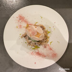 カーサ・デル・チーボ - 桜のジェラートとピスタチオのパンナコッタ