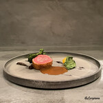 カーサ・デル・チーボ - 銀の鴨のバロティーヌ 黒ニンニクソース