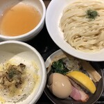 鴨出汁中華蕎麦 麺屋yoshiki - 塩つけ蕎麦+浅利リゾット