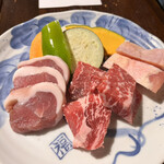 奥阿蘇の宿 やまなみ - 焼肉　猪、牛、鶏、野菜