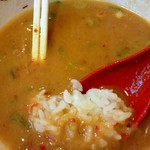 天下一品 - コッテリ、半麺、汁多目、麺カタ、ニンニクまし