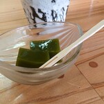 稀々 - 食後のサービス品「抹茶の水羊羹」