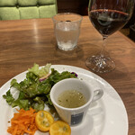 171340381 - 前菜(金柑のマリネ)、スープ、サラダ