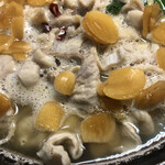 おふくろ亭 - 2022/03/29
      ホル鍋定食 大盛 500円
      フライ3品 100円 黒ハンペン、ナス、竹輪