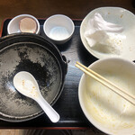 おふくろ亭 - 2022/03/29
      ホル鍋定食 大盛 500円
      フライ3品 100円 黒ハンペン、ナス、竹輪