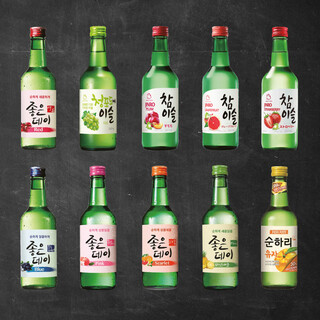 [Korean soju soju] Available in a variety of flavors ◎ Excellent love with Korean chicken ♪