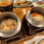 湯宿 だいいち - 帆立の釜飯と鶏の釜飯
