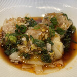 創作麺工房 鳴龍 - 「海老ワンタン3ケ」240円　※おつまみVer