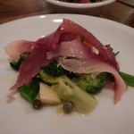 ピスカリア - 前菜2/6種　ブロッコリ×お魚のサラミ　