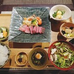 Wabi Yamadori - 増田牛サーロインのステーキ膳 (3,960円・税込)