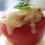 Mikaze - [ディナー]大豆ミートの丸ごとトマト蒸し