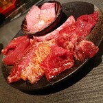 Shintoukyou Yakiniku Asobigokoro - 黒毛和牛希少部位切り落とし定食1,620円 202203