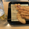 Kushikatsukushitaroujemusuyama - 串カツ盛り合わせと生ビール
