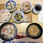 京菜味のむら - 小鉢4品＋湯葉丼セット