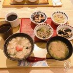 Kyousaiminomura - 小鉢4品＋湯葉丼セット コーヒー付き