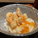 ぬま田 - 上から海老天を乗せてくれる