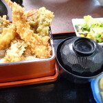 食事処 ゆたか屋 - 海老天重