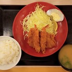 Katsuya - 海老・ヒレカツ定食