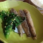 旅館さざれ石 高島 - めひかりの南蛮と菜の花のおひたし