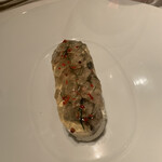 ル・マノアール・ダスティン - 鰯のマリネ　フヌイユのムースと白ワインのジュレのハーモニー　これ、夜のアラカルトだと、2の皿の鰯のスープが付くんですよねー。詳しくは、一回前の過去ログで。