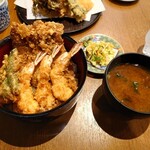 食通処 てんぷら 天晶 - 穴子と海老の天丼1650円