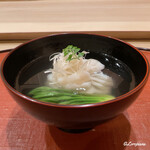 御料理 寺沢 - 鮎魚女と漉油､針独活の椀物