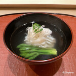 御料理 寺沢 - 鮎魚女と漉油､針独活の椀物