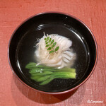 御料理 寺沢 - 鮎魚女と漉油､針独活の椀物