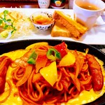珈琲＆ギャラリーマリオ - 鉄板イタスパランチセット