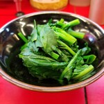 豚骨醤油ラーメン 王道家 - 純生ほうれん草(250円)