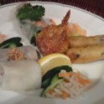 名物春巻きバスケットランチセット1500円の春巻きバスケット