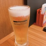 豊洲市場 さかな酒場 魚星 - スーパードライ(中ジョッキ)