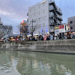 屋台　丸十 - クルーズ船から臨む中洲の屋台街