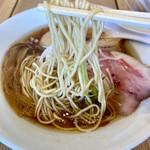The Noodles & Saloon Kiriya - Kiri_soba(流山本みりん醤油)＋味玉　麺リフト