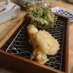 Tachinomi Tempura Kiku - パクチーとレモン・レンコン・海老か？？