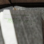 峰来軒 - 寄せ書き。きったねえ字だなぁ〜