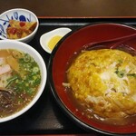 御園飯店 - 丼セット（天津飯＆ミニラーメン）